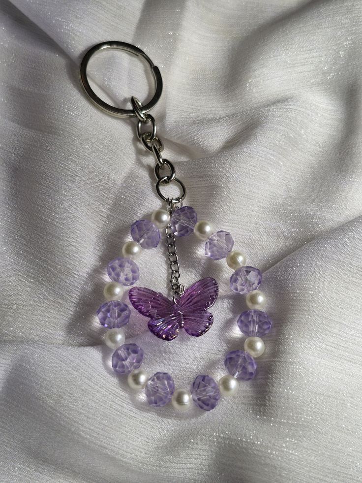 🦋 Lavender Flutter Key Chain