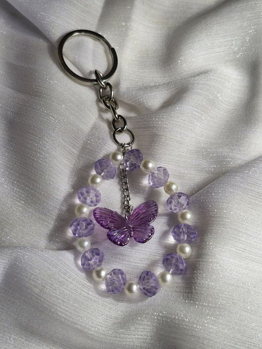 🦋 Lavender Flutter Key Chain