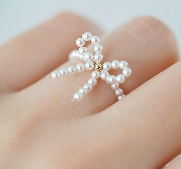 Elegant Pearl Bow Jewelry Set