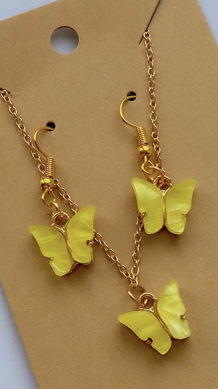 Butterfly Pendant Necklace & Earrings Set
