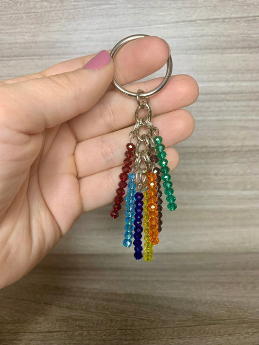 Vibrant Crystal Rainbow Keychain
